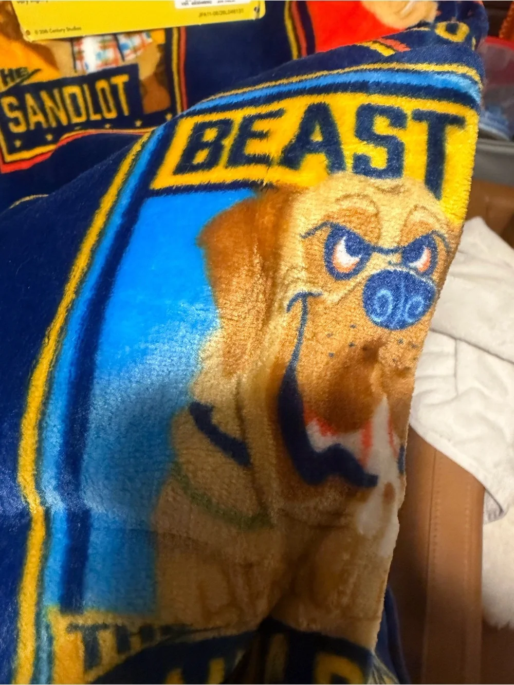 The Sandlot Plush Throw Blanket - Blue Multi-Character Design
